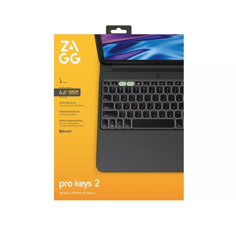 ZAGG Pro Keys 2 QWERTZ Alemán Bluetooth Negro