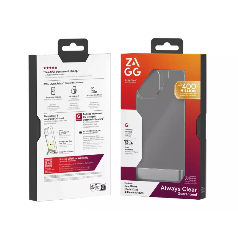 ZAGG Crystal Palace KS funda trasera para Apple iPhone 16e/15/14/13