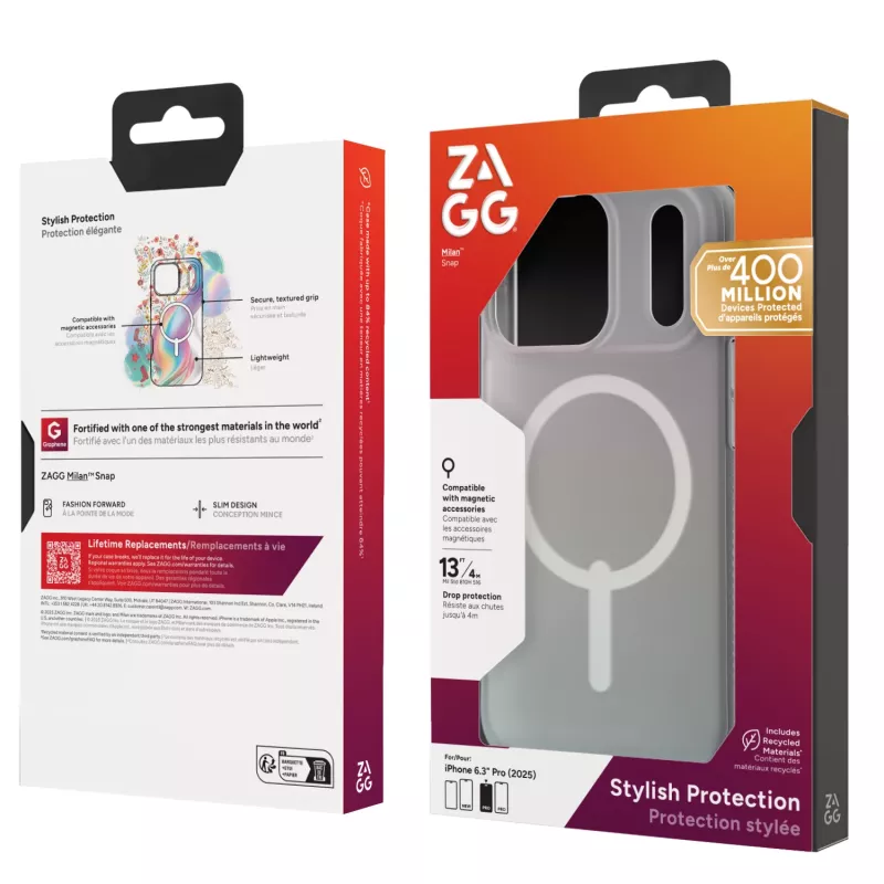 Funda ZAGG Milan Snap para Apple iPhone 17 Pro Iridescent, funda, Apple, iPhone 17 Pro, 16 cm (6,3