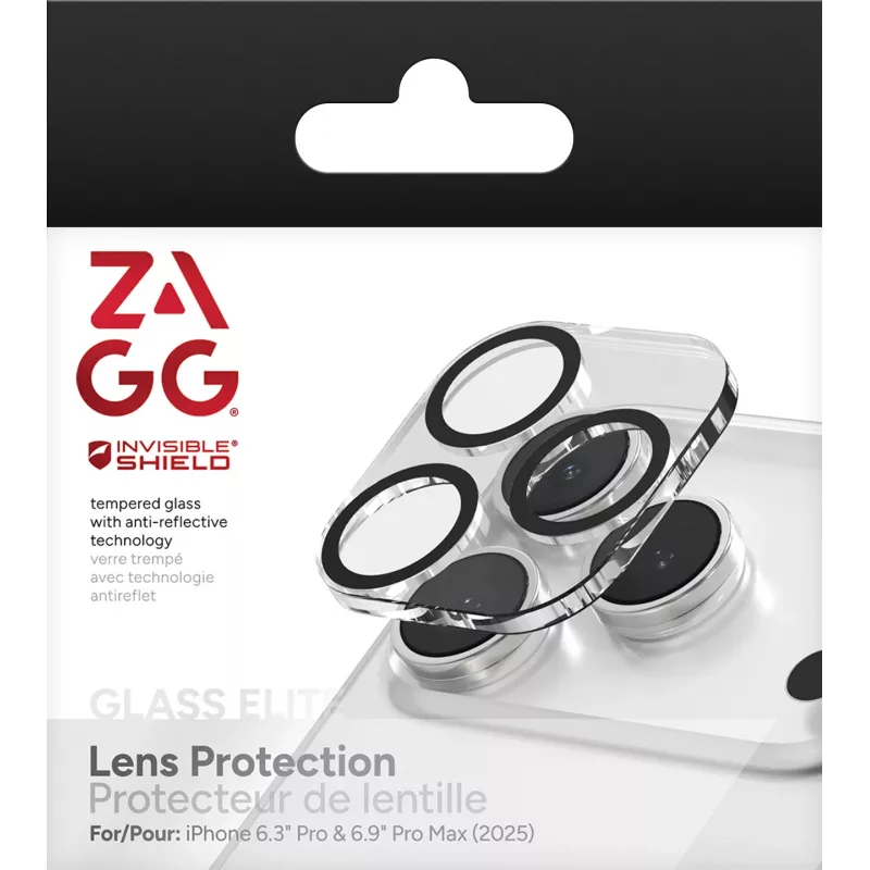 Protector de lente de cámara InvisibleShield Glass Elite para Apple iPhone 17 Pro/Pro Max