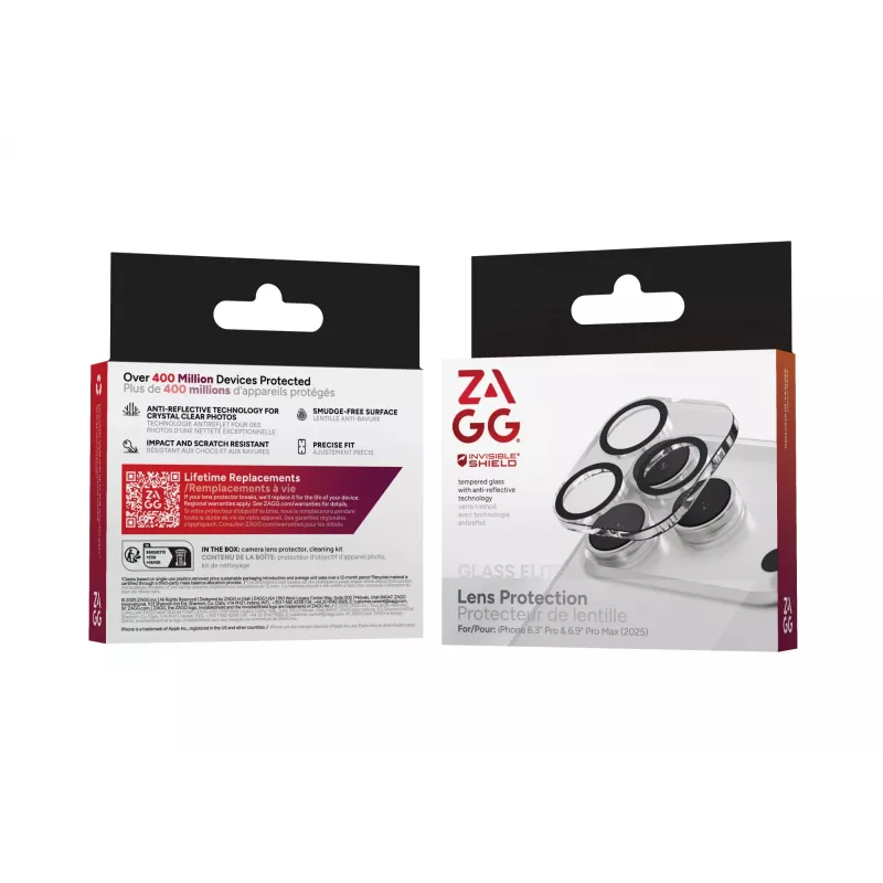 Protector de lente de cámara InvisibleShield Glass Elite para Apple iPhone 17 Pro/Pro Max