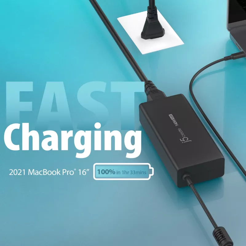 j5create JUP17140-EN cargador GaN USB-C de 140 W, PD 3.1, EU