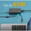 Adaptador de alimentación USB-C PD j5create JUP1265 — 65W, interior, negro, plástico, 118×32×50 mm (UE)