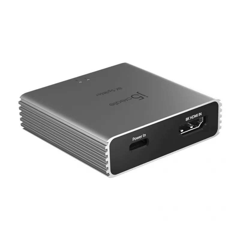 Splitter HDMI™ 2.1 de 2 vías j5create JDSH812 8K, HDMI, 2x HDMI, 7680 x 4320 píxeles, gris, aluminio, 8K Ultra HD