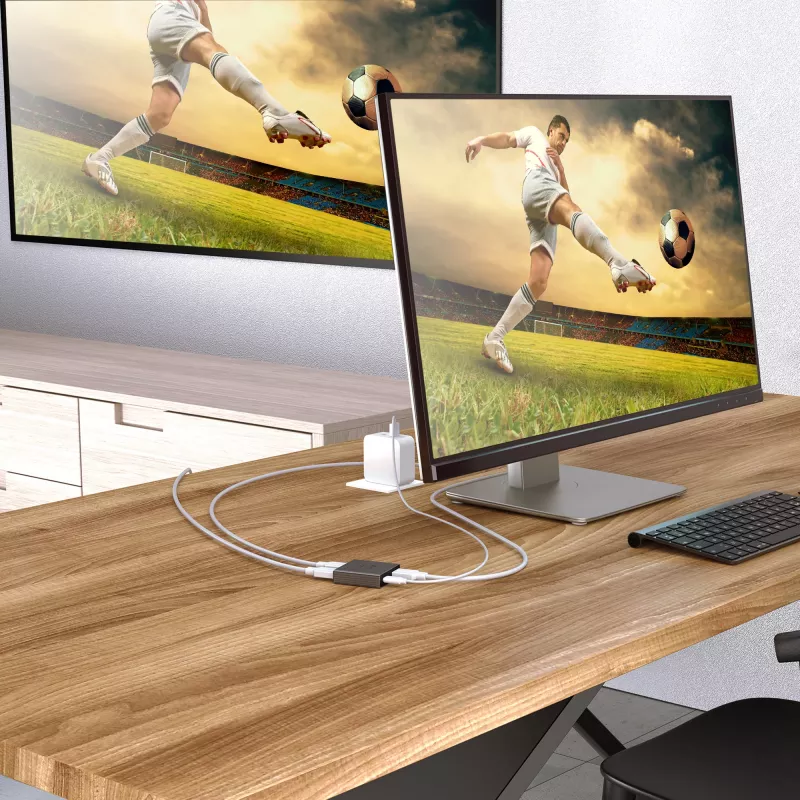Splitter HDMI™ 2.1 de 2 vías j5create JDSH812 8K, HDMI, 2x HDMI, 7680 x 4320 píxeles, gris, aluminio, 8K Ultra HD