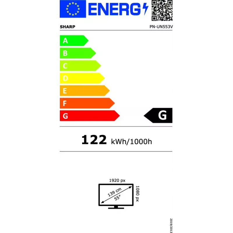 Pantalla LCD de interior Sharp PN-UN553V 55