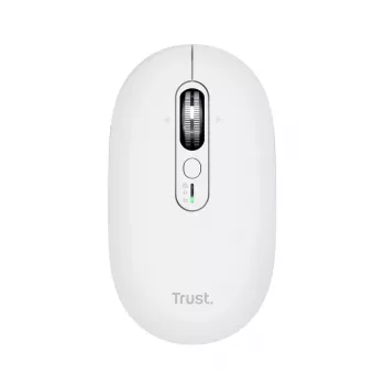Ratón de oficina inalámbrico TRUST Seron slim Multi – ambidiestro, RF + Bluetooth, óptico 3200 DPI, 7 botones, blanco