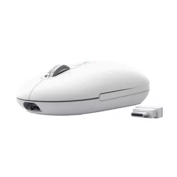 Ratón de oficina inalámbrico TRUST Seron slim Multi – ambidiestro, RF + Bluetooth, óptico 3200 DPI, 7 botones, blanco