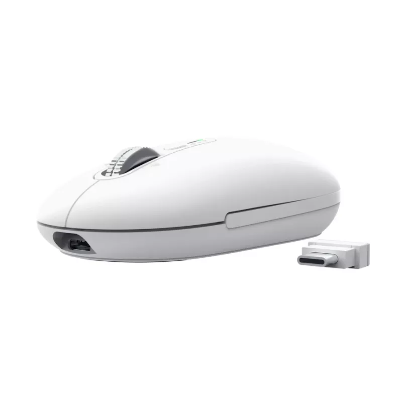 Ratón de oficina inalámbrico TRUST Seron slim Multi – ambidiestro, RF + Bluetooth, óptico 3200 DPI, 7 botones, blanco