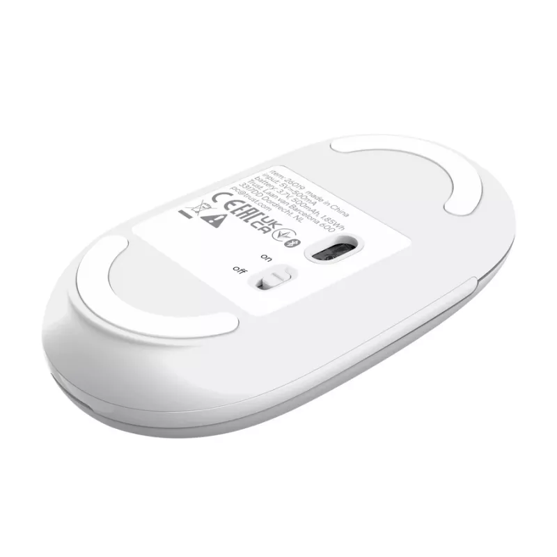 Ratón de oficina inalámbrico TRUST Seron slim Multi – ambidiestro, RF + Bluetooth, óptico 3200 DPI, 7 botones, blanco