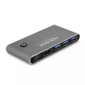 Conmutador KVM DeLOCK DisplayPort 8K 30 Hz con USB 5 Gbit/s