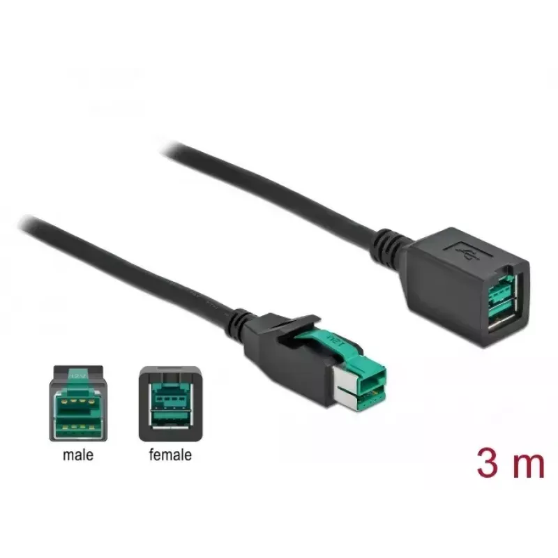 Cable de extensión USB con alimentación DeLOCK 85982 12V 3m