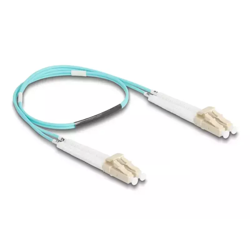 Cable de fibra óptica DeLOCK 88078 LC dúplex a LC dúplex OM3 0,5 m