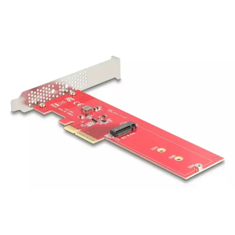 DeLOCK adaptador M.2 interno 90889 PCIe 5.0 rojo acero inoxidable