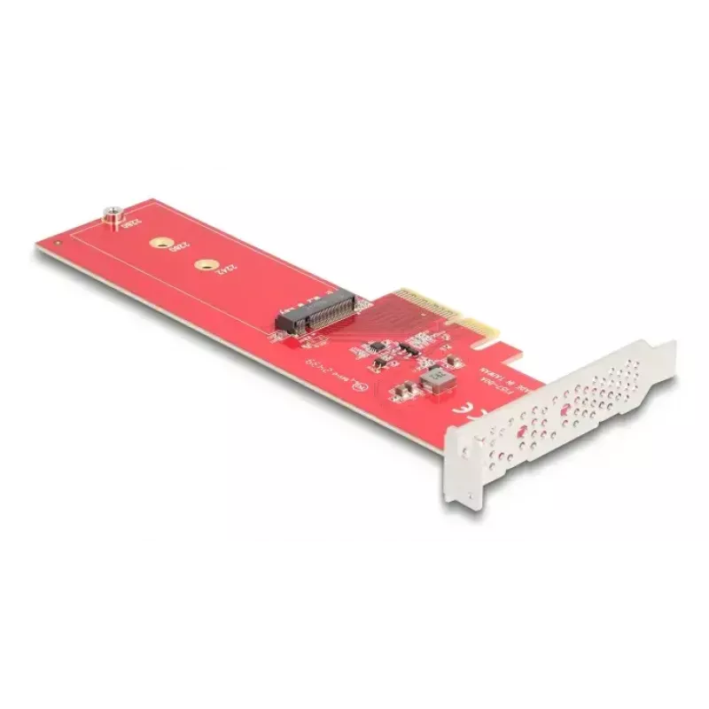 DeLOCK adaptador M.2 interno 90889 PCIe 5.0 rojo acero inoxidable