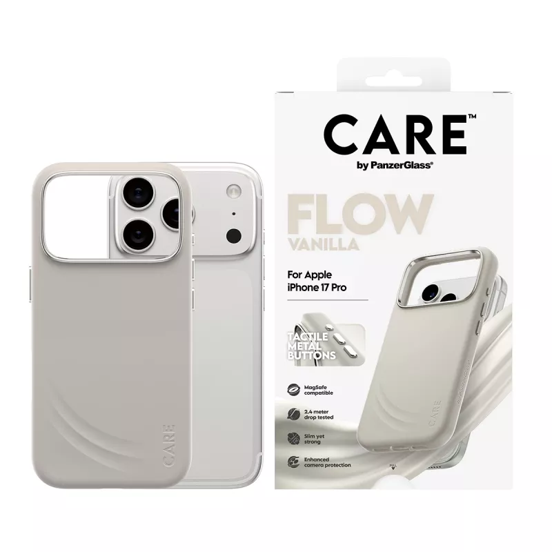 PanzerGlass CARE™ by ® Flow Case vainilla con MagSafe iPhone 17 Pro