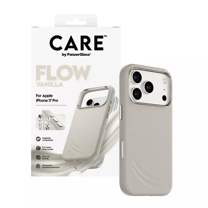 PanzerGlass CARE™ by ® Flow Case vainilla con MagSafe iPhone 17 Pro