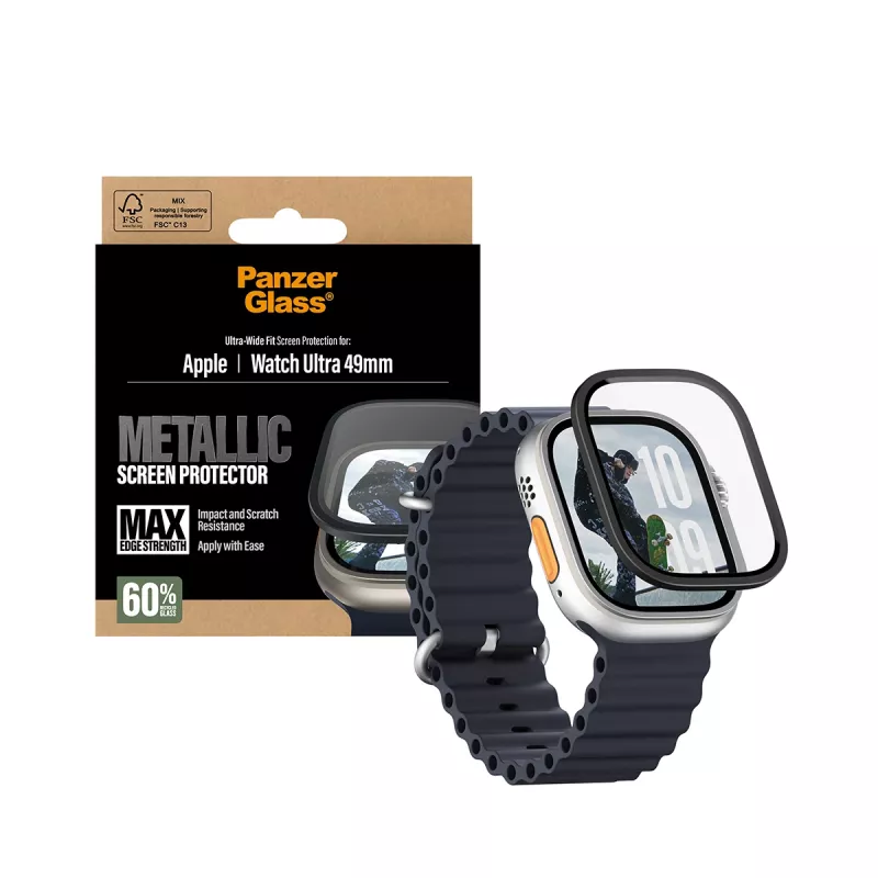 Lámina protectora de pantalla PanzerGlass® metálica Apple Watch Ultra 3 | Ultra 2 | Ultra | 49mm