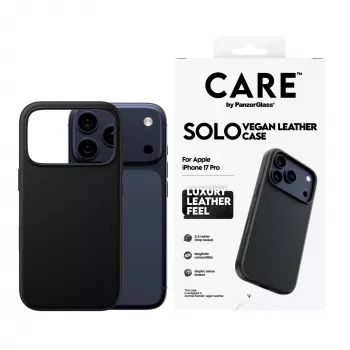 Funda protectora PanzerGlass CARE™ Solo Case negra para iPhone 17 Pro
