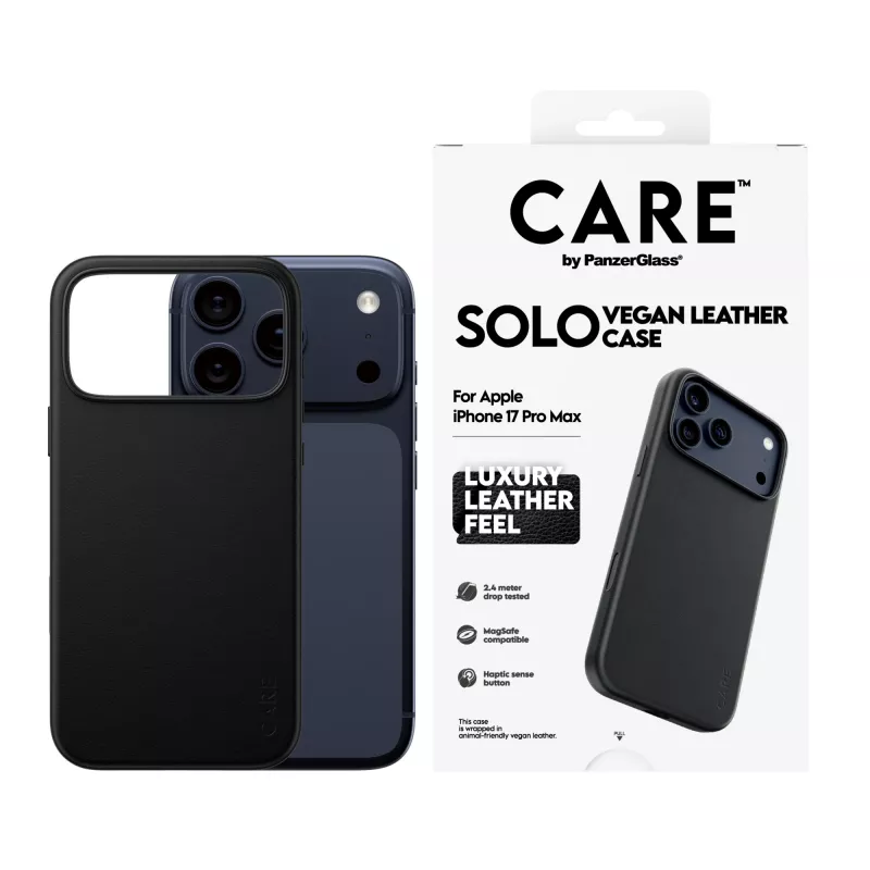 Funda protectora PanzerGlass CARE Solo para iPhone 17 Pro Max, negra