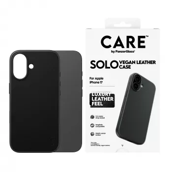 Funda para móvil PanzerGlass CARE™ Solo Case negra para Apple iPhone 17