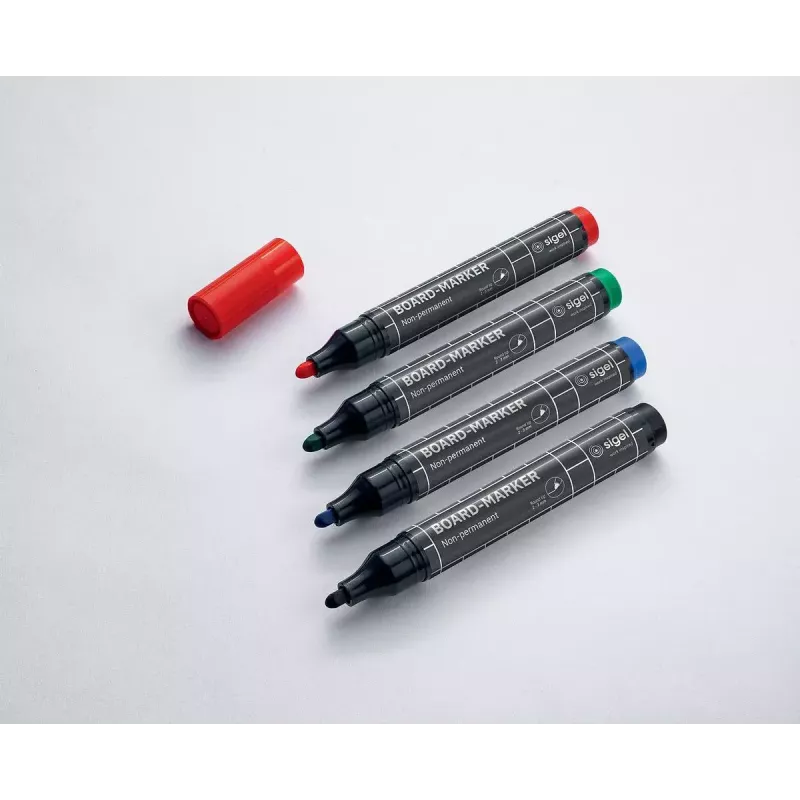 Rotulador Sigel BA010 4 uds. negro azul verde rojo