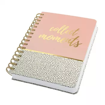 Cuaderno A5 Sigel JN601 240 hojas negro rosa blanco