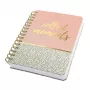 Cuaderno A5 Sigel JN601 240 hojas negro rosa blanco