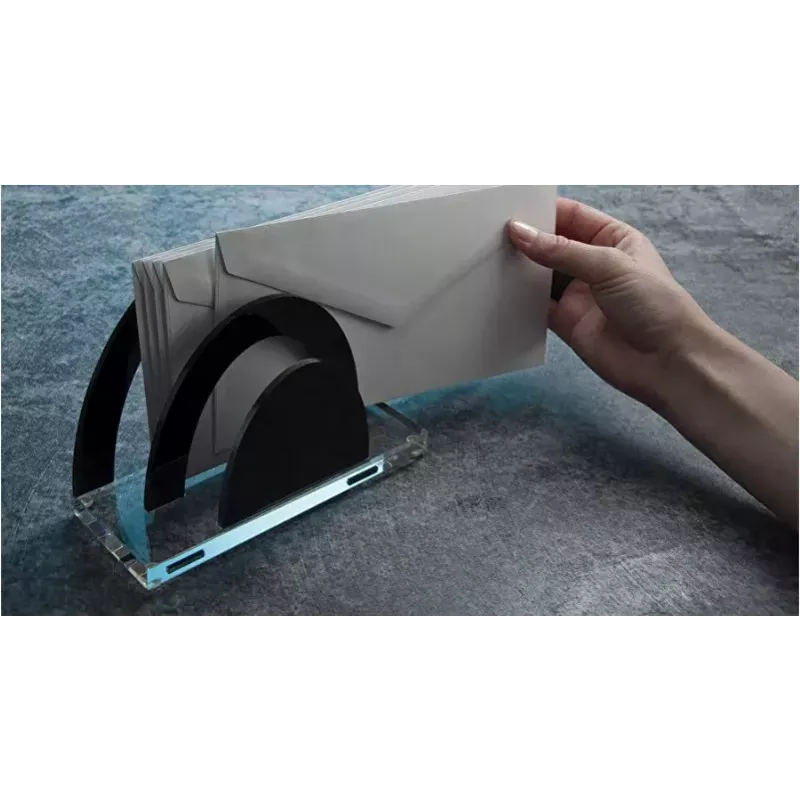 Sujetador de documentos WEDO 60 3001 acrílico negro transparente