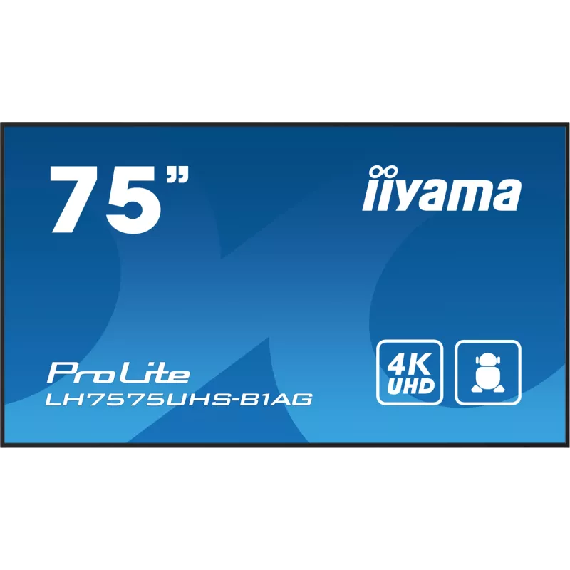 Pantalla de señalización digital iiyama LH7575UHS-B1AG 190,5 cm (75