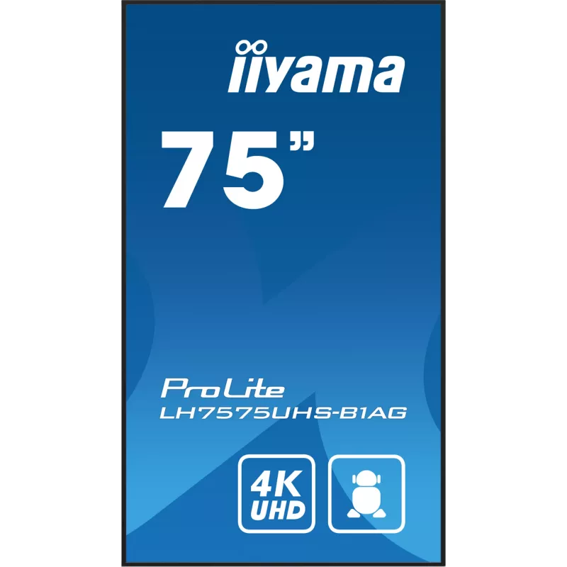 Pantalla de señalización digital iiyama LH7575UHS-B1AG 190,5 cm (75