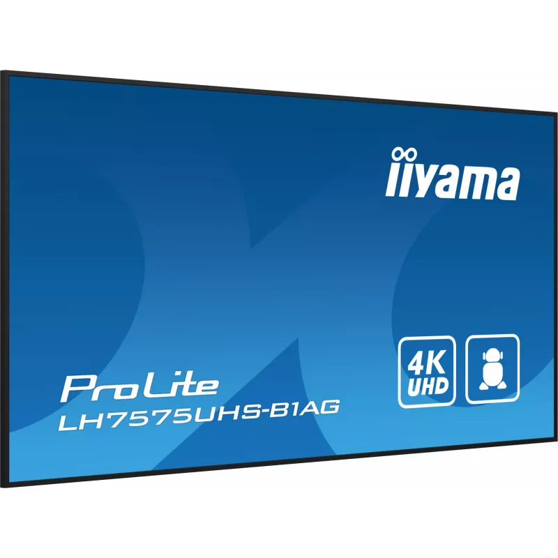 Pantalla de señalización digital iiyama LH7575UHS-B1AG 190,5 cm (75