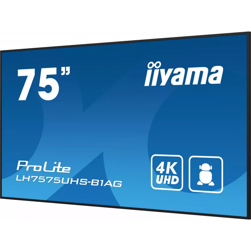Pantalla de señalización digital iiyama LH7575UHS-B1AG 190,5 cm (75