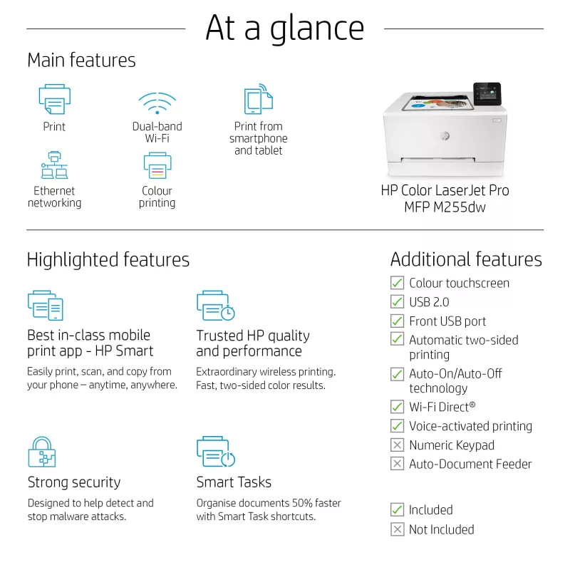 Impresora HP Color LaserJet Pro M255dw láser color