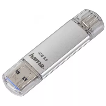 Memoria USB Hama C-Laeta 32 GB USB Type-A / USB Type-C 3.2 Gen 1 (3.1 Gen 1) plateada