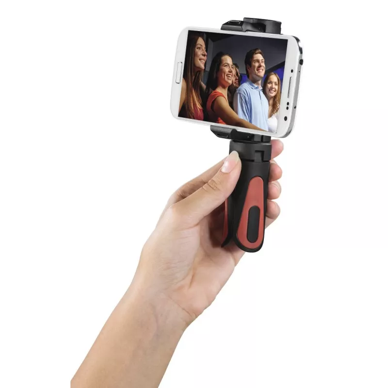 Hama Pocket II Rotation trípode para smartphone/tablet 3 patas negro, rojo