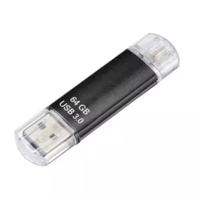 Hama FlashPen Laeta Twin 00124000 memoria USB, 64 GB, USB 3.0, negra