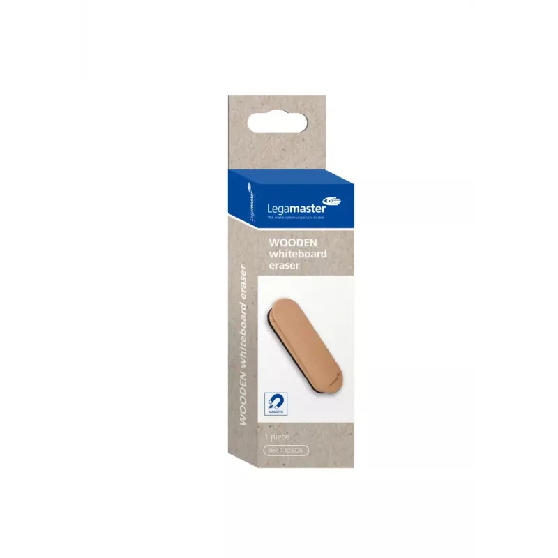 Borrador de pizarra blanca de madera Legamaster 150 mm magnético certificado FSC