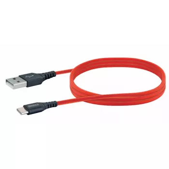 Cable USB-A a USB-C SCHWAIGER LPRO510 501 – USB 3.2 Gen 1 (3.1 Gen 1), 1,2 m, rojo