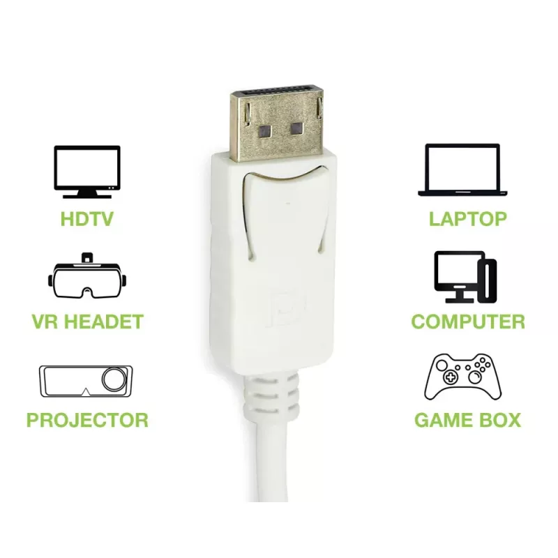 Adaptador Techly DisplayPort 1.2 macho / HDMI hembra 15 cm Blanco IADAP DP-HDMIF2