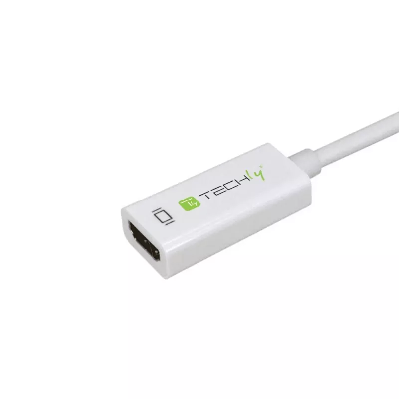 Adaptador Techly DisplayPort 1.2 macho / HDMI hembra 15 cm Blanco IADAP DP-HDMIF2