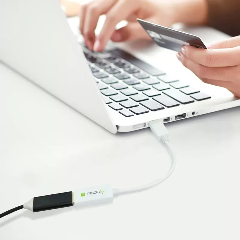 Adaptador Techly DisplayPort 1.2 macho / HDMI hembra 15 cm Blanco IADAP DP-HDMIF2