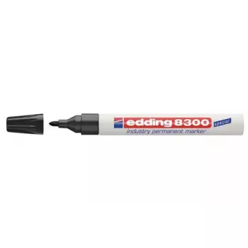 Rotulador permanente punta redonda Edding 8300 Negro
