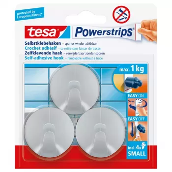 Ganchos universales Tesa Powerstrips Hooks Small ROUND