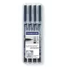 Rotulador permanente Staedtler 31-9WP4GS negro 4 uds.