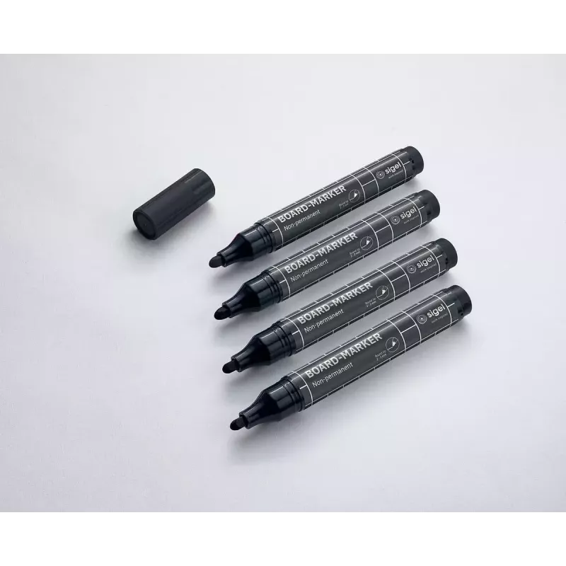 Rotulador Sigel BA012 4 unidades negro