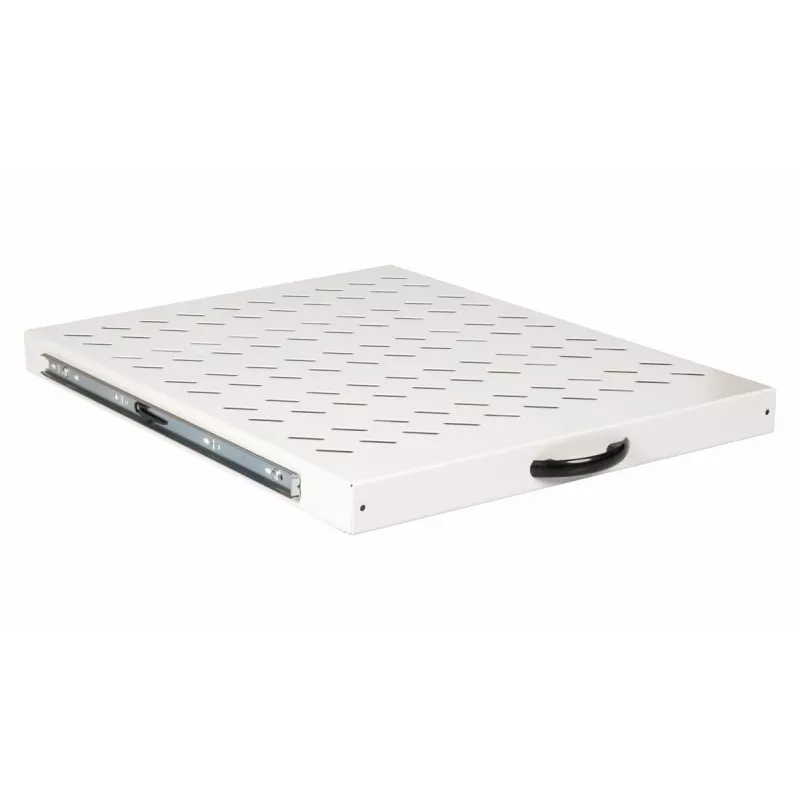 Estante deslizante EQUIP 19 pulgadas, 1U, 800 mm de profundidad, gris claro