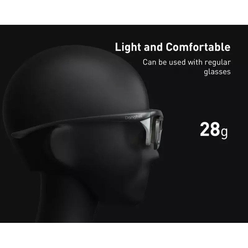 Gafas 3D estereoscópicas activas DANGBEI, Micro-USB, negras