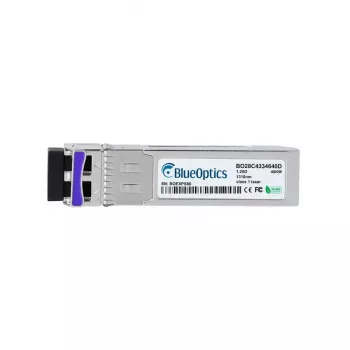 Transceptor SFP de fibra óptica BlueOptics BTI-SFP-GBDC40L-DD-49/31S-BO — 1250 Mbit/s, cSFP, carcasa metálica, plata