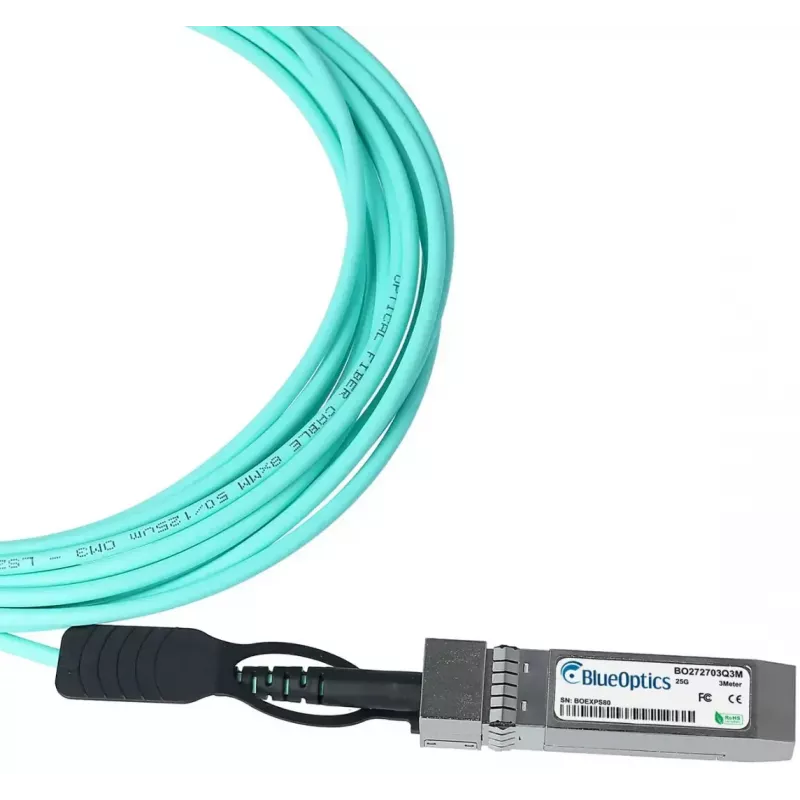 BlueOptics SFP28-AOC-25M-MV-BO cable óptico activo SFP28 25 m, conector macho-conector macho, menta